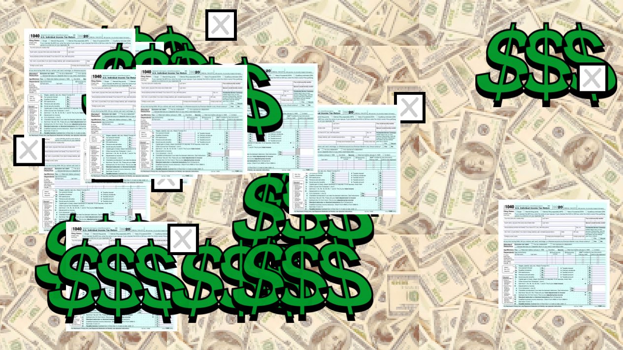 taxes go boom Assorted tax documents