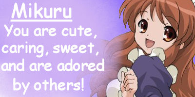 I am Mikuru from Haruhi Suzumiya