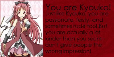 I am Kyouko from Madoka Magica